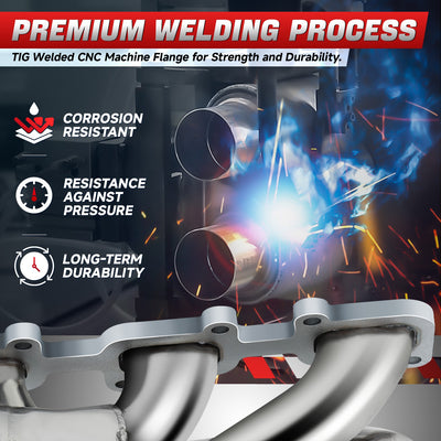Polished Stainless 3-1 Shorty Exhaust Headers <br> 11-17 Ford Mustang 3.7L V6