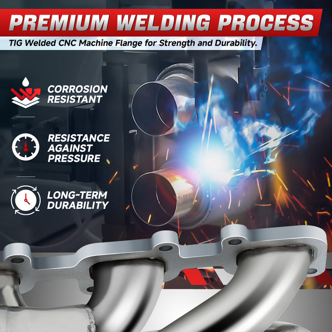 Polished Stainless 3-1 Shorty Exhaust Headers <br> 11-17 Ford Mustang 3.7L V6