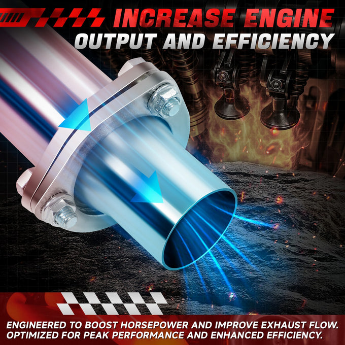 2x 4-2-1 Tri-Y Long Tube Exhaust Manifold Headers<br>64-70 Ford Mustang