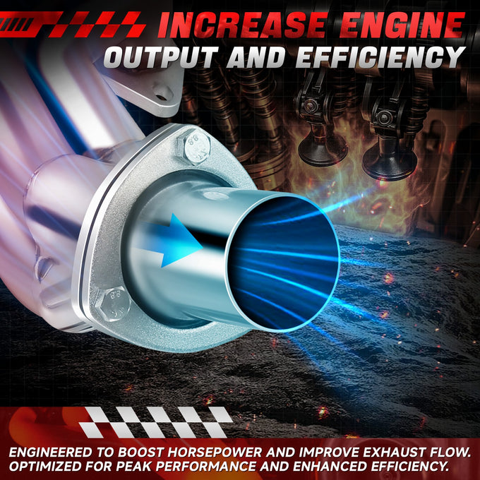 2x 8-2-1 Long Tube Exhaust Manifold Headers<br>99-06 Chevy Aval/Silver/Surb/Tahoe GMC Sierra/Yukon V8