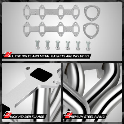 2x 8-2-1 Long Tube Exhaust Manifold Headers<br>99-06 Chevy Aval/Silver/Surb/Tahoe GMC Sierra/Yukon V8