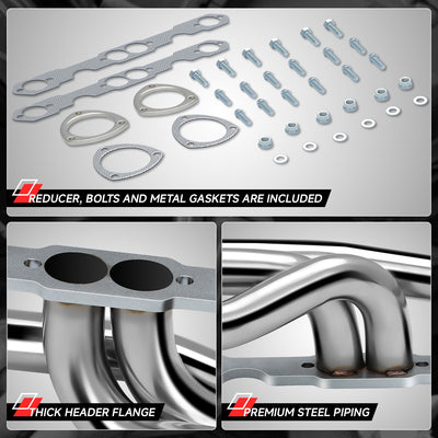 Polished Stainless 4-1 Exhaust Headers <br> 88-97 Chevy GMC Pickup 5.0L 5.7L V8
