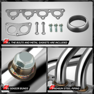 4-2-1 Stainless Steel Exhaust Header <br> 88-97 Honda CIvic, CRX, Del Sol