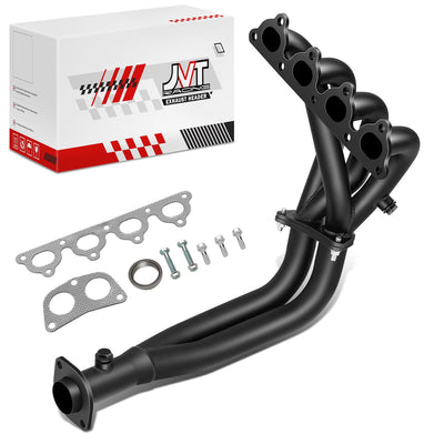 Black Paint 4-2-1 Exhaust Manifold Header<br>88-00 Honda Civic, 88-91 CRX, 93-97 Civic Del Sol