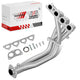 Silver Paint 4-2-1 Exhaust Manifold Header<br>88-00 Honda Civic, 88-91 CRX, 93-97 Civic Del Sol
