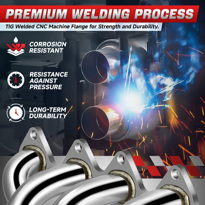 4-2-1 Stainless Steel Exhaust Header <br> 97-01 Honda Prelude Base