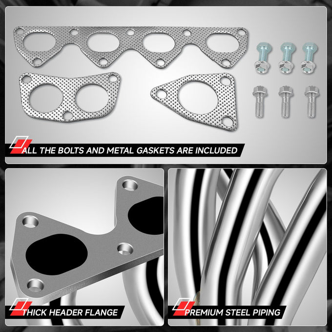 4-2-1 Stainless Steel Exhaust Header <br> 97-01 Honda Prelude Base
