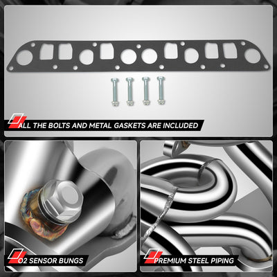 Stainless Steel 6-2 Exhaust Header <br> 00-06 Jeep Wrangler TJ 4.0L L6 AMC 242