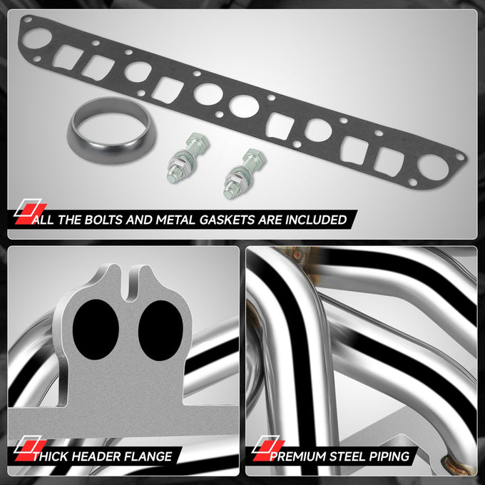 Long Tube Tri-Y Exhaust Manifold Header Extractor <br>91-99 Jeep Wrangler Cherokee 4.0