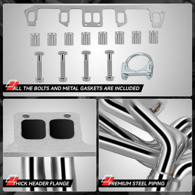6-2-1 Full Length Headers with Y-Pipe <br> 81-83 Jeep CJ5 CJ7 4.2L