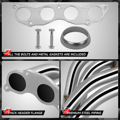 4-2-1 TRI-Y STYLE Exhaust Headers <br> 94-01 Acura Integra,93-97 Honda Del Sol, Civic
