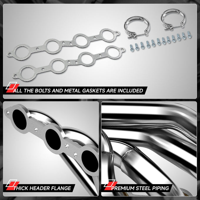 2X 4-1 Exhaust Manifold Header <br>97-14 Chevy Small Block SBC V8 LS1/LS2/LS3/LS6 LSX