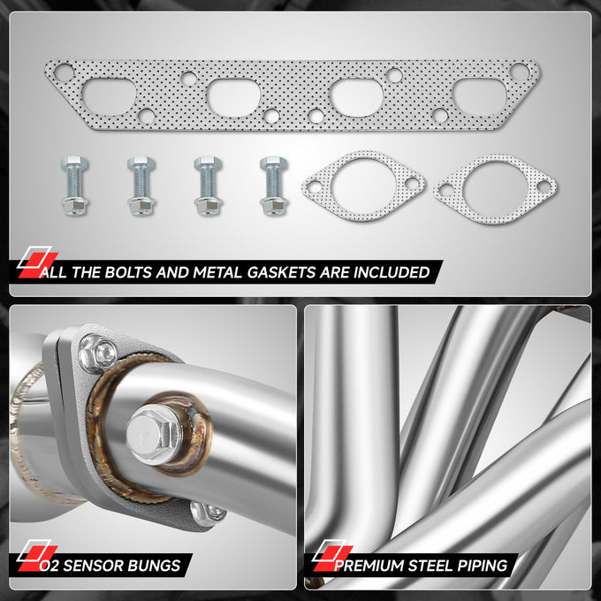 2Pcs 4-1 Stainless Steel Exhaust Manifold Header<br>02-06 Mini Cooper