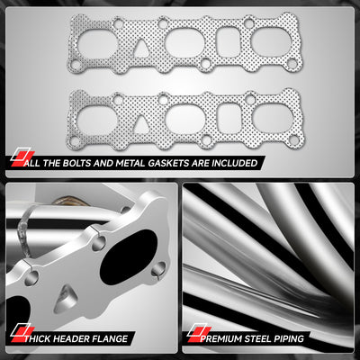 2x 3-1 Shorty Exhaust Manifold Headers<br>05-19 Nissan Frontier Pathfinder Xterra