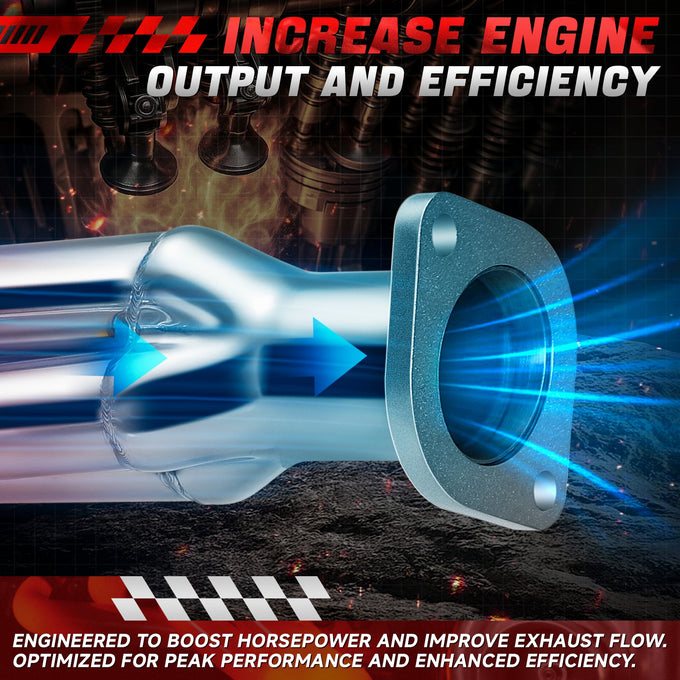 Long Tube Exhaust Headers Polished Finished <br> 04-15 Nissan Titan, Armada, 04-13 Infiniti QX56