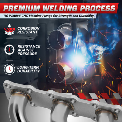 Long Tube Exhaust Headers Polished Finished <br> 04-15 Nissan Titan, Armada, 04-13 Infiniti QX56