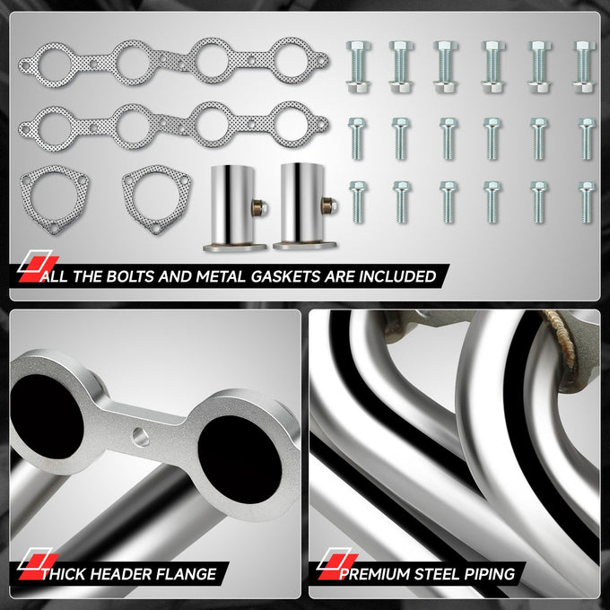 4-1 Stainless Steel Exhaust Header Manifold <br> 82-04 GMC Sonoma S15 Chevy S10 V8 Swap