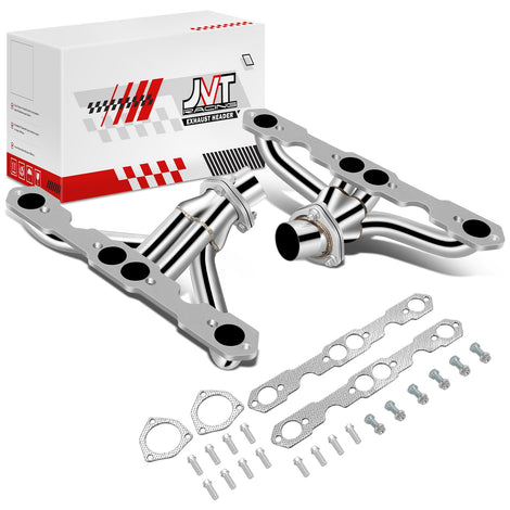2x 4-1 Block Hugger Exhaust Manifold Headers<br>27-82 Ford Chevy/GMC Trucks, Corvette, Full Size Cars