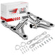 2x 4-1 Block Hugger Exhaust Manifold Headers<br>27-82 Ford Chevy/GMC Trucks, Corvette, Full Size Cars