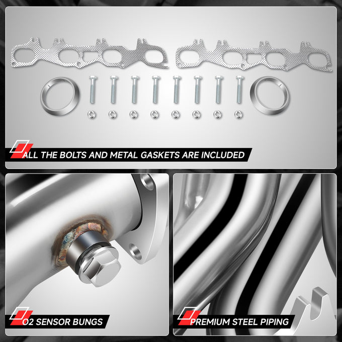2x 4-1 Long Tube Exhaust Manifold Headers<br>05-11 Chrysler 300C, Dodge Charger Challenger Magnum