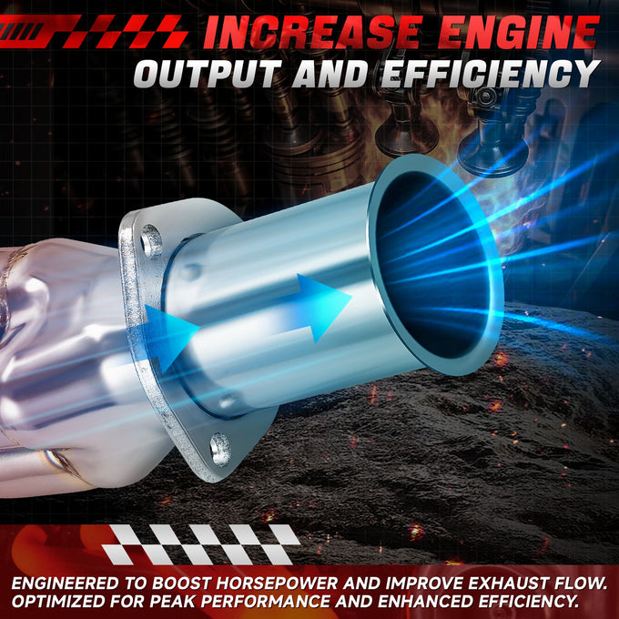 Long Tube Exhaust Headers Polished Finished <br> 74-82 Toyota Corolla 1.8L
