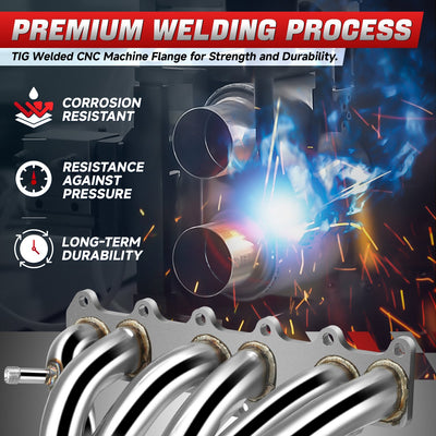 6-3-2-1 Long Tube Exhaust Header <br>99-05 Volkswagen Jetta Golf GTI 2.8L VR6