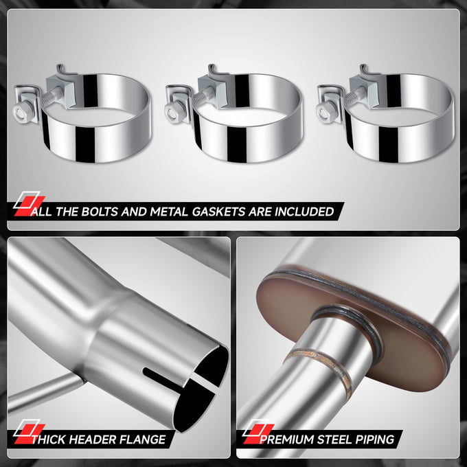 Stainless Steel Direct Fit Replacement Dual Muffler<br>19-24 Ram 1500