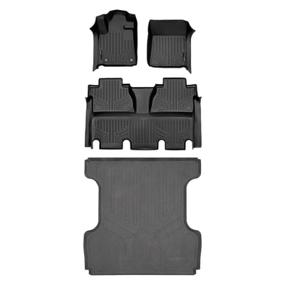 2 Row Floor Mats & Truck Bed Mat Set <br> 14-21 Toyota Tundra CrewMax