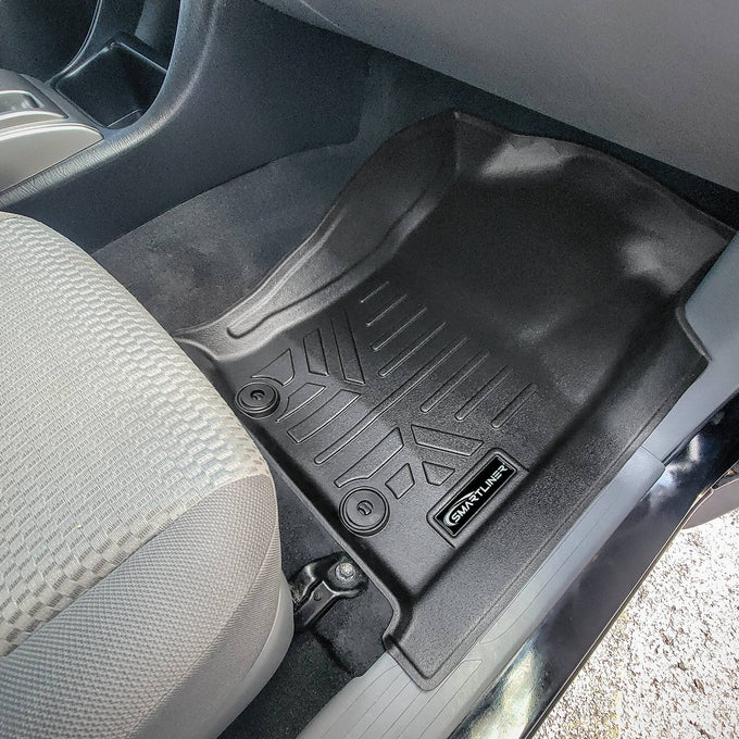 Floor Mats 2 Rows and Truck Bed Liner Set <br> 12-15 Toyota Tacoma Double Cab