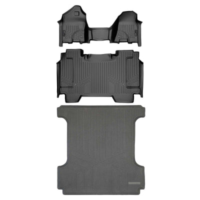 2 Rows & Truck Bed Mat Liner Set <br> 19-22 RAM 1500 Crew Cab