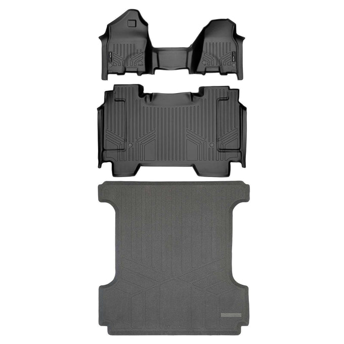 2 Rows & Truck Bed Mat Liner Set <br> 19-22 RAM 1500 Crew Cab