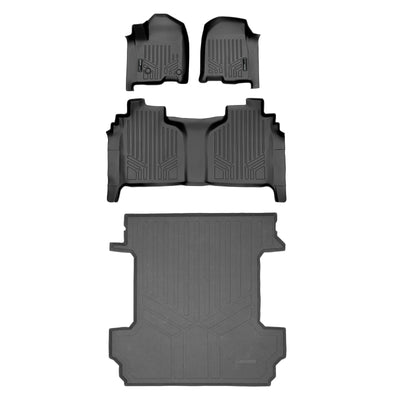 Floor Mats 2 Rows and Truck Bed Mat Set <br> 19-21 Chevy Silverado 1500 GMC Sierra 1500