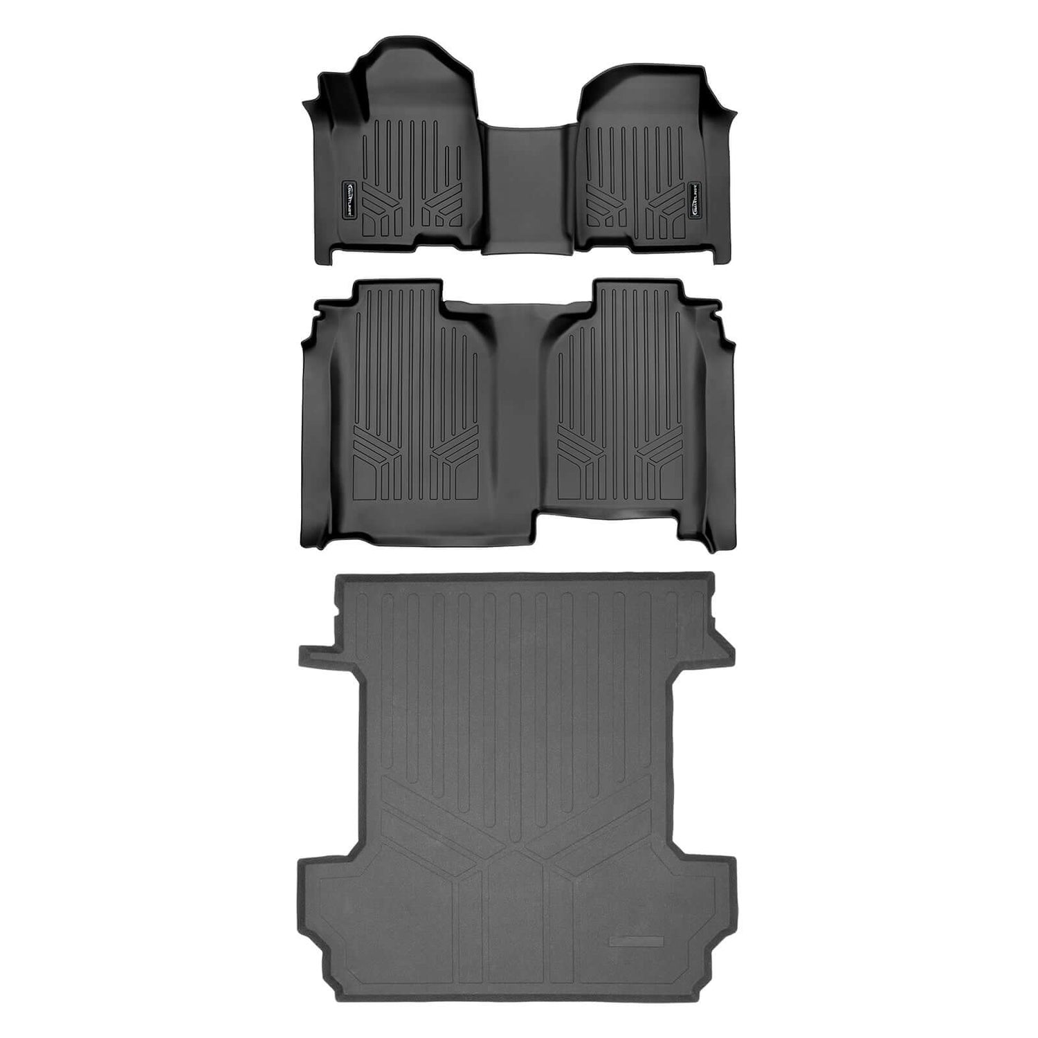 Floor Mats & Truck Bed Mat Set (Both Rows 1pc) <br> 19¨C21 Chevy/GMC 1500 Crew Cab