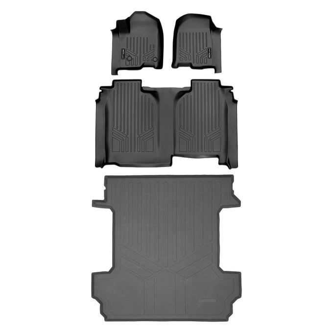 2 Row & Truck Bed Liner Set <br> 19¨C24 Chevy/GMC 1500¨C3500 HD Crew Cab