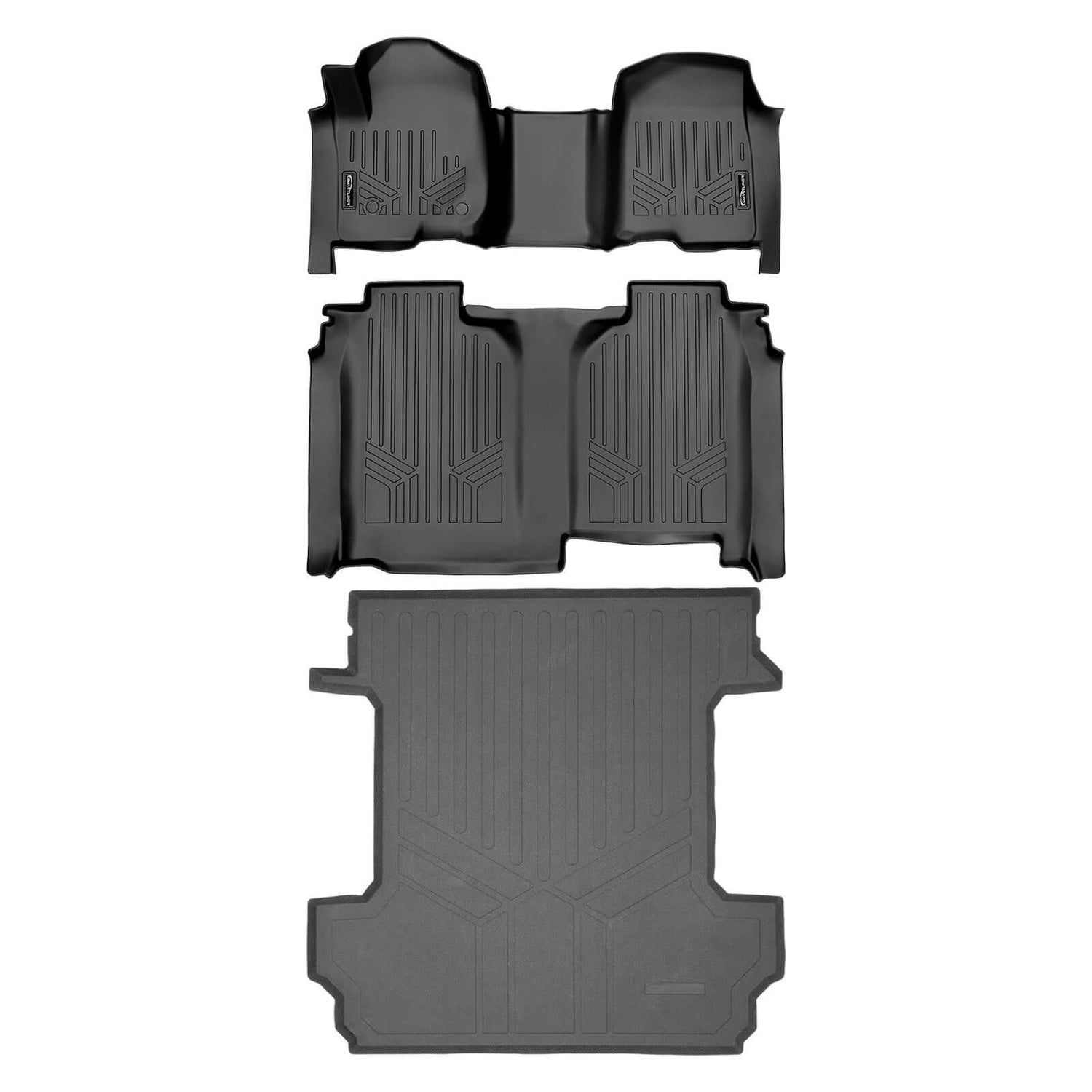 2 Row Floor Liner & Truck Bed Mat Set <br> 19¨C24 Chevy Silverado 1500¨C3500 HD
