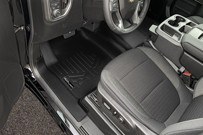 Floor Mats 2 Rows & Truck Bed Mat Set <br> 19-21 Chevy Silverado 1500 GMC Sierra 1500