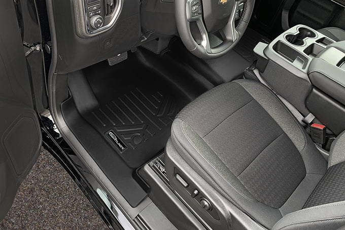 Floor Mats 2 Rows & Truck Bed Mat Set <br> 19-21 Chevy Silverado 1500 GMC Sierra 1500