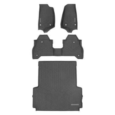 Floor Mats 2 Rows and 5ft Rugged Bed Liner Set <br> 20-23 Jeep Gladiator