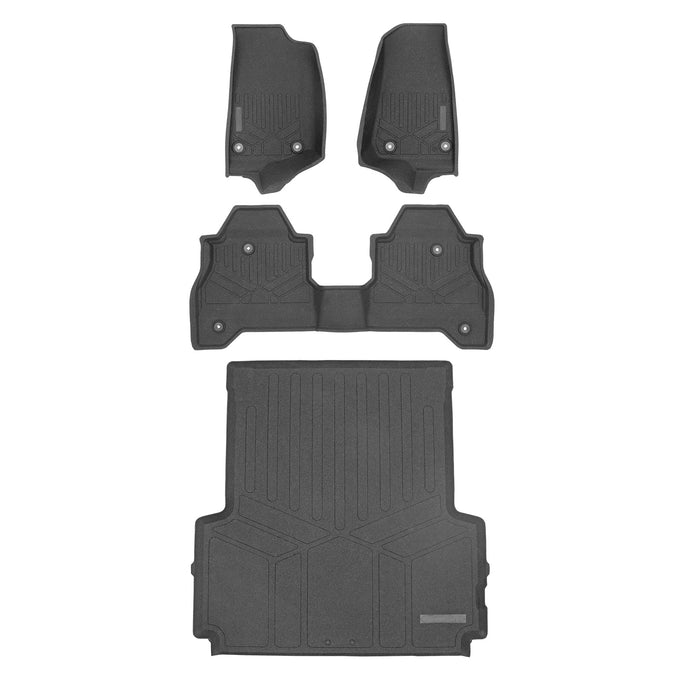 Floor Mats 2 Rows and 5ft Rugged Bed Liner Set <br> 20-23 Jeep Gladiator