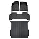 2 Row Floor Liner and Rugged Rubber Truck Bed Mat <br> 22-23 Rivian R1T