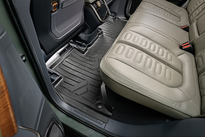2 Row Floor Liner and Rugged Rubber Truck Bed Mat <br> 22-23 Rivian R1T