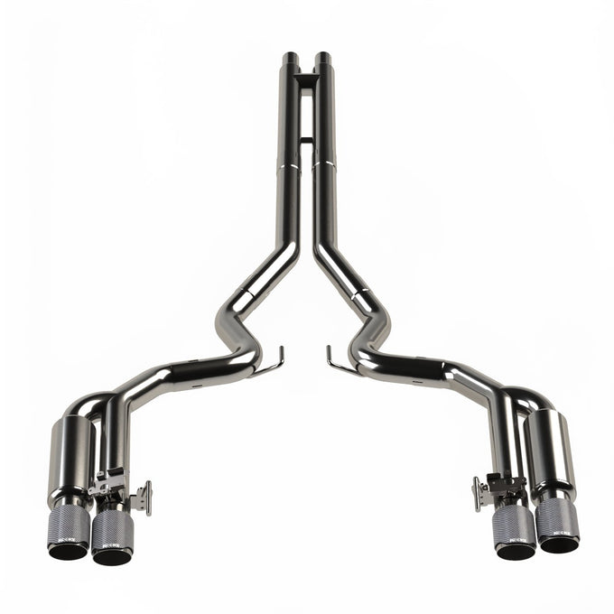 3 in. Active Shotgun Style Cat-Back H<br>18-26 Ford Mustang 5.0L w/Carbon Tips