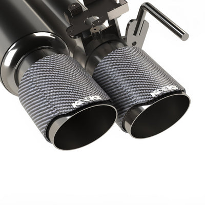 3 in. Active Shotgun Style Cat-Back H<br>18-26 Ford Mustang 5.0L w/Carbon Tips
