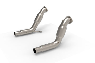 GREEN Catted Downpipes<br>20-24 Ford Explorer ST/Aviator