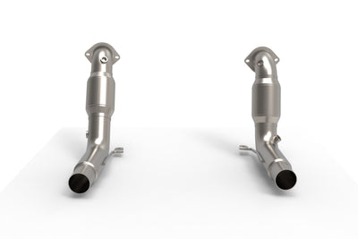 GREEN Catted Downpipes<br>20-24 Ford Explorer ST/Aviator
