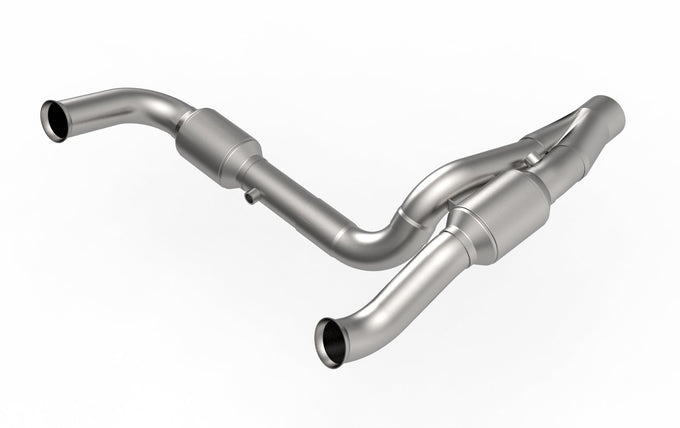 2-1/2 in. SS GREEN Catted Y-Pipe For HEMI Swap<br>07-18 Jeep Wrangler JK