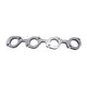 SBF Header Flange - 2-3/4 in. Diag Bolt Pattern<br>3/8 in. Thick SS. Port for 1-3/4 in.