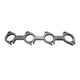 Ford 2V Modular Header Flange - 3/8 in. Thick SS<br>Ports for 1-5/8 in. Primaries