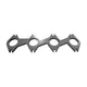 Ford 3V Modular Stainless Header Flange<br>Ports for 1-3/4 in. Primaries