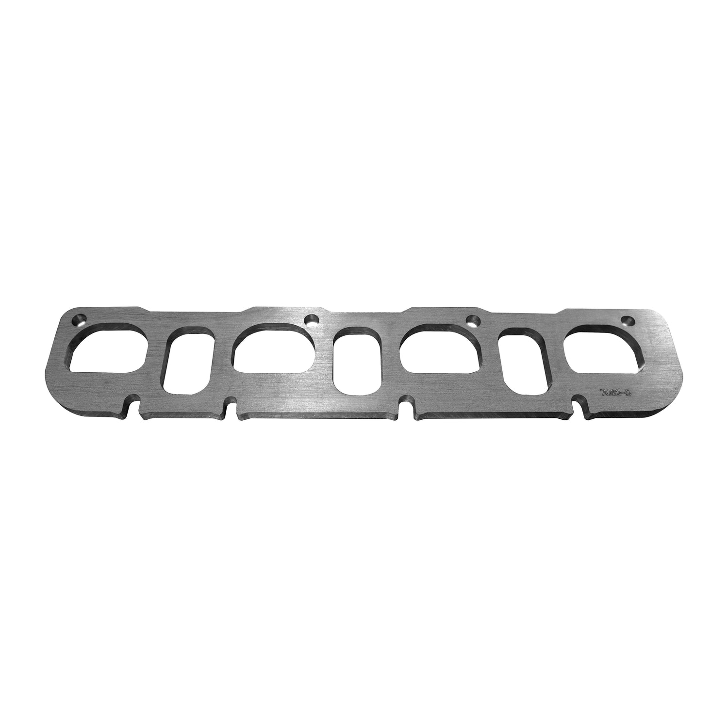 HEMI Right Side Header Flange<br>3/8 in. Thick Stainless. D Shaped Port for 1-7/8 in.